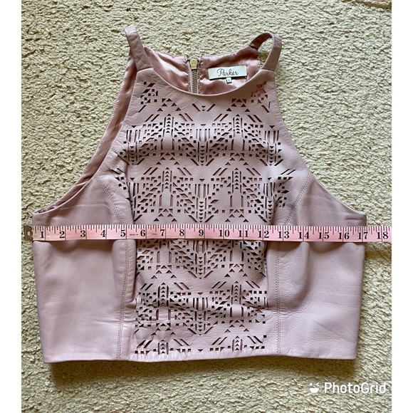 Parker halter style cropped leather top - Picture 9 of 17